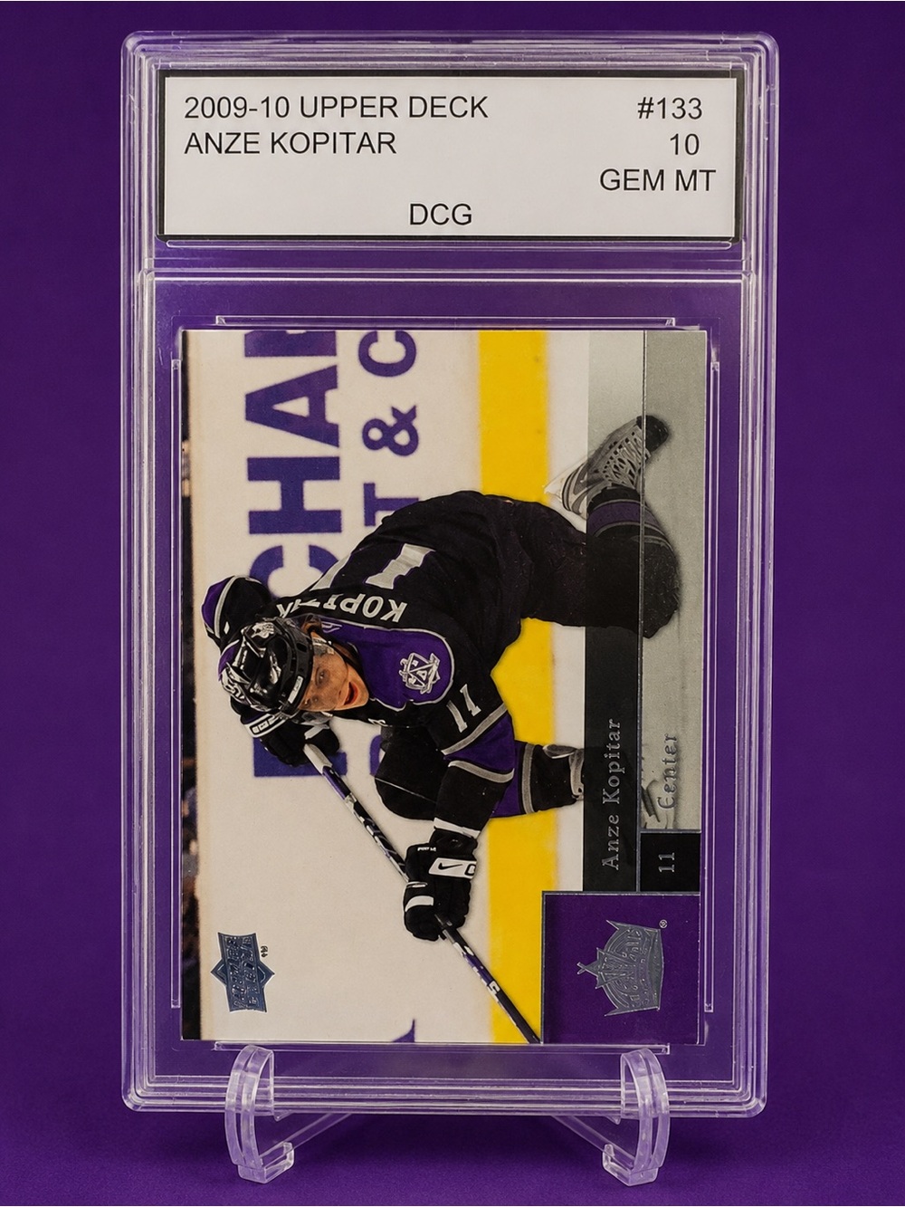 Upper Deck Anze Kopitar Hockey Trading Card - Purple